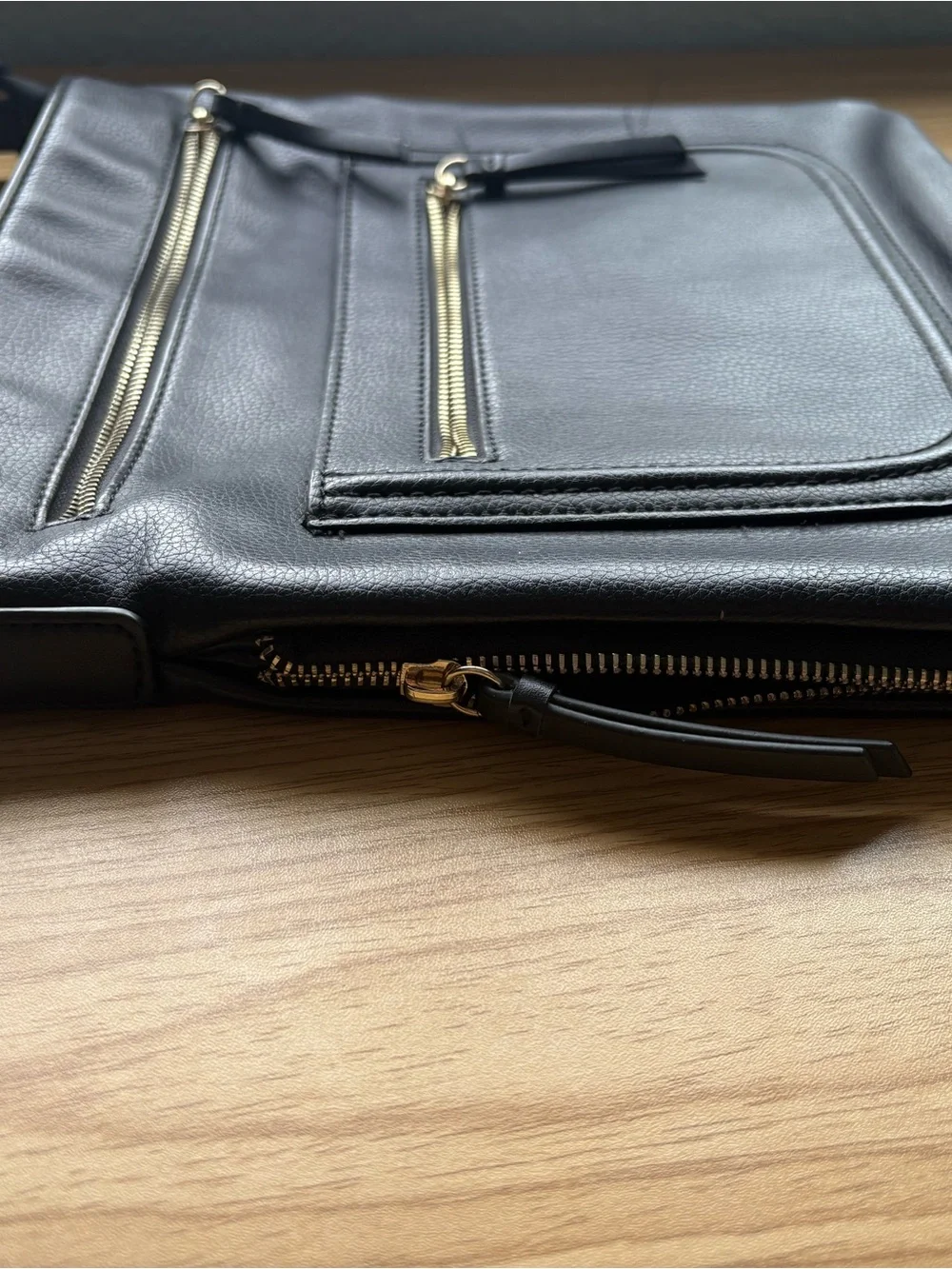 Apt. 9 Black Pebbled Leather-Look Crossbody Messenger Bag